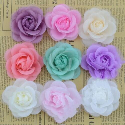 Artificial flowers good simulation flower brooch with yarn sweetheart roses DIY clothing accessories, decorative flower wholesal
