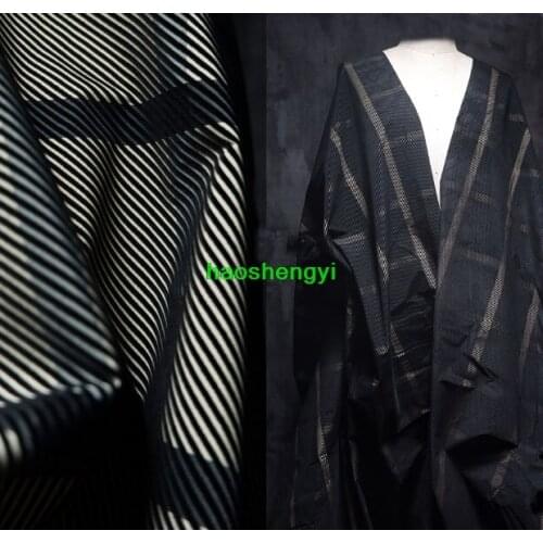 Large square grid diagonal strips embossed craft thin section designer fabric/half rice price