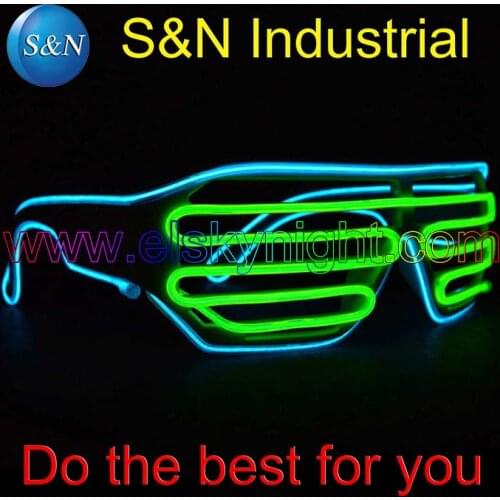 Ice blue+lime green el glasses Shutter Shades Burning Man, glow glasses Festival, EDM, Tomorrowworld, Halloween, Christmas,Party