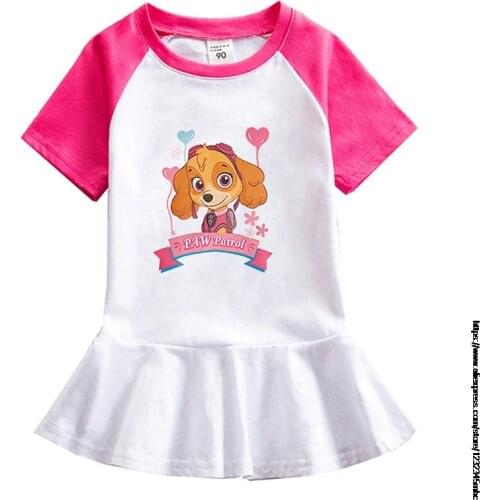 Hot Sale Paw Patrol Girls Kids Cartoon Print Long Sleeve Dress for Spring Autumn Childrens Cute Gift Princess Clothes toys