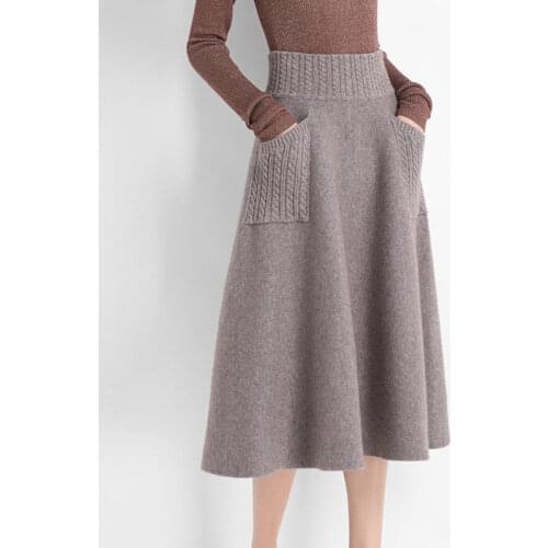 LuckBN Women's Knitted Skirts