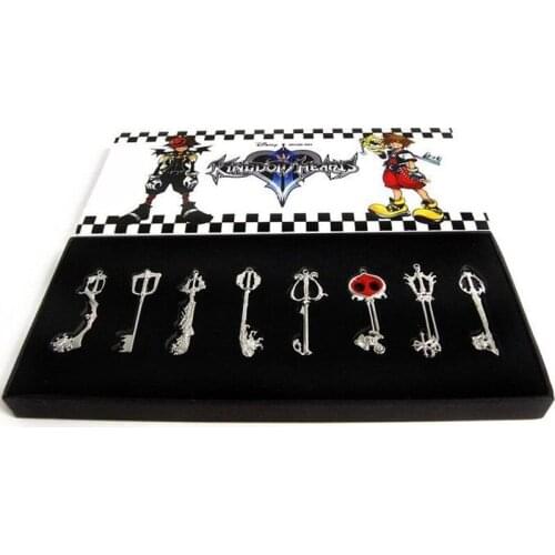 Xcostume Kingdom Hearts Metal Keyblade Sword Weapon Pendant Necklace Cosplay Costume Props Unsex Gift Set