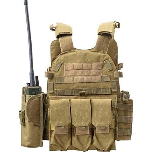 Multifunctional Outdoor Tactical Vest with Plate Carrier Protector Wear-resistant Hunting Vest CS Tactical Military Airsoft Vest