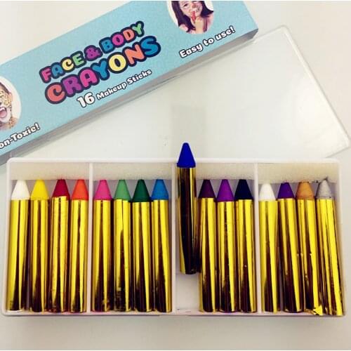 16 Colors Body Painting Face Paint Palette Tattoo Makeup Oil Painting Halloween Party Waterproof Tattoo Kit Body Art Paint Cream