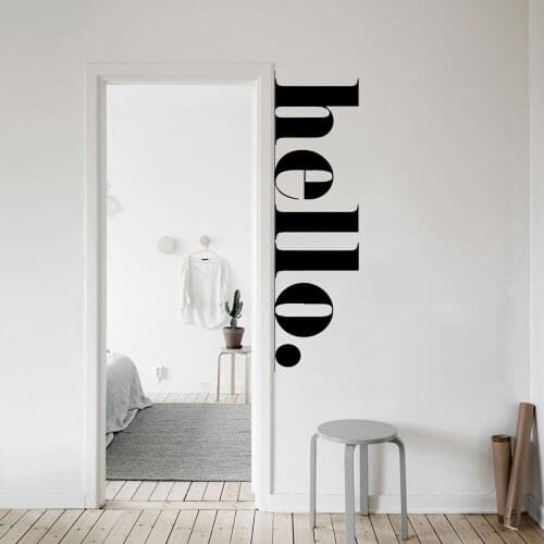 Nordic Hello Quotes Wall Stickers For Kids Room Bedroom Living Room Mural Wall Decal Room Decoration Wallpaper Art Viny ph478