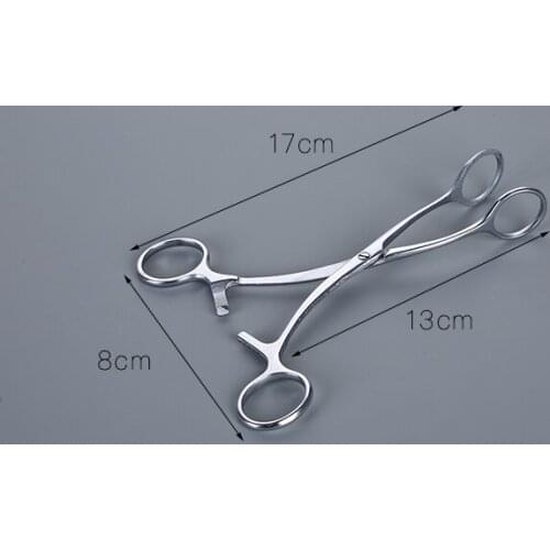 Stainless steel medical tongue pliers tongue pliers clamp stainless steel dental oral equipment emergency mouth sponge pliers
