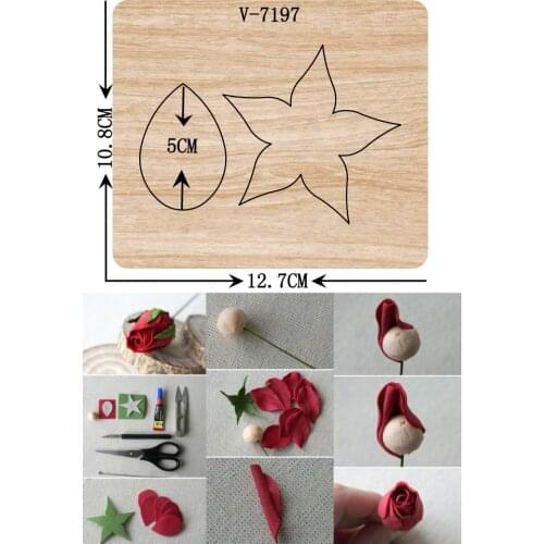 New Flowers wooden dies cutting dies for scrapbooking Multiple sizes V-7197
