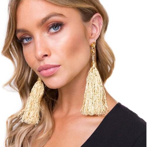 PPG&PGG 2018 New Fashion Jewelry Tassel Long Earrings For Women Wedding Accessories Hot Bohemian Fringed Drop Dangle Earrings