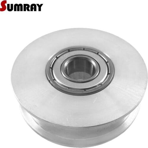 SUMRAY 60T GT2 Belt Pulley No Teeth Idler Timing Pulley Bore 5/6/8/10/12/15mm Passive Aluminium Pulley Fit 3D Printer Parts