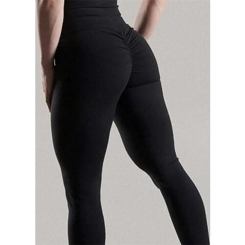 CHRLEISURE High Waist Push Up Leggings Women Jeggings Workout Fitness Legging Womens Clothes Ruched Activewear Black Leggings
