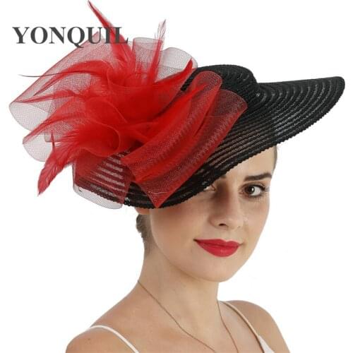 Bride Elegant Wedding Chapeau Cap Hairpin With Bow Hair Accessories Women Fascinator Hat Marriage Headpiece For Ladies Hair Pin