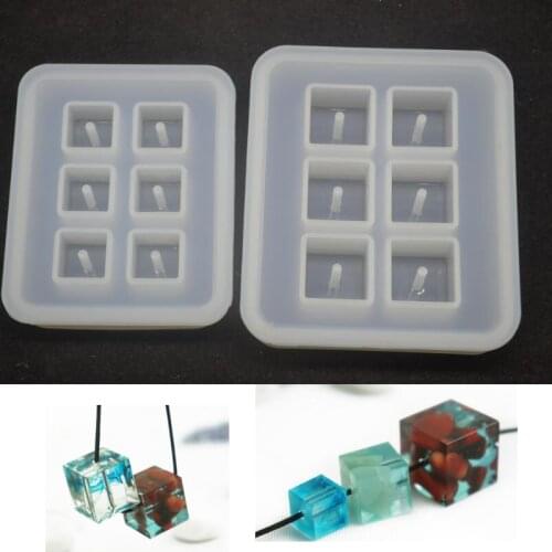 Silicone Mold 12mm/16mm Cube ball beads 6 compartment Resin Silicone Mould handmade DIY Craft Jewelry Making epoxy resin molds