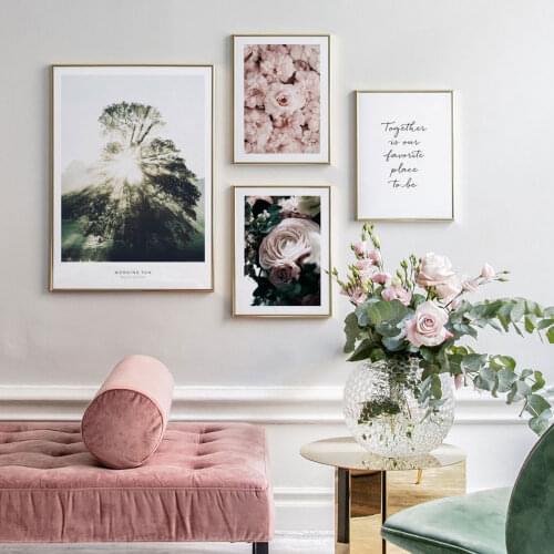 Nordic Landscape Poster Flowers Canvas Painting Quote Wall Art Pictures For Living Room Modern Decorative Prints On The Wall