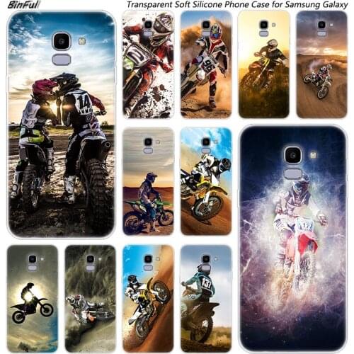 Moto Cross motorcycle sports Silicone Phone Case For Samsung Galaxy J8 J6 J4 2018 J2 Core J5 J6 J7 Prime J3 2016 2017 EU J4 Plus