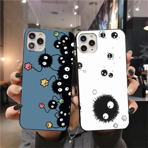 CUTEWANAN Studio Ghibli Spirited Away Soot Totoro Phone Cover for iPhone 11 pro XS MAX 8 7 6 6S Plus X 5S SE 2020 XR case