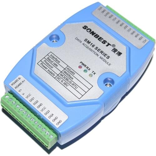 Industrial grade 10-channel ds18b20 water temperature and temperature remote acquisition module rs485 multi-channel transmitter