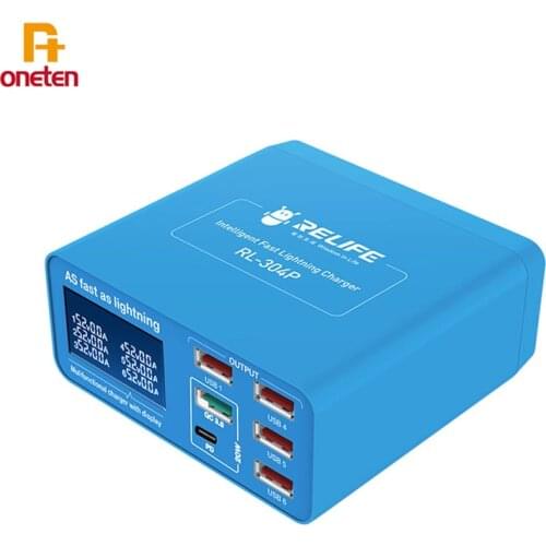 Sunshine SS-304Q 304D 6 Port USB Smart Fast Charge Station LCD Digital Charger For iPhone Samsung Huawei Xiaomi