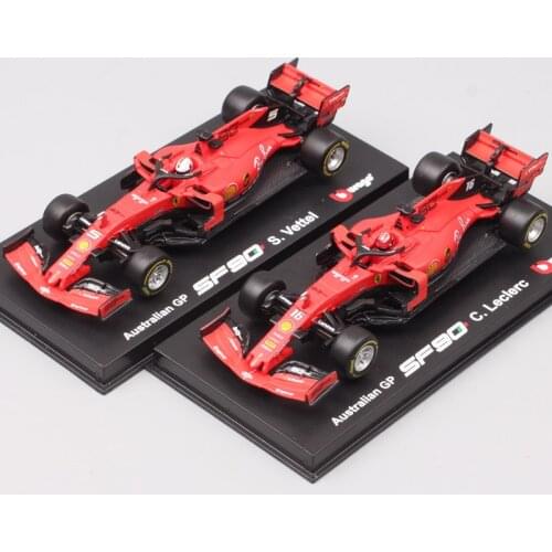 1:43 Scales 2019 SF90 racing No.5 Sebastian Vettel No.16 Charles Leclerc australian GP BBurago Diecasts & Toy Vehicles model car