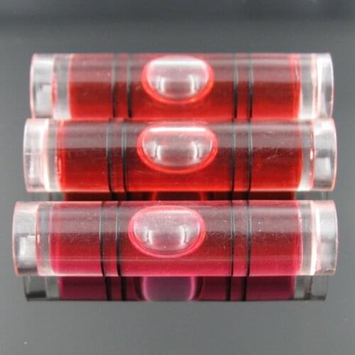 10 pieces/Lot) 9.5*40mm Red Color Spirit level bubble plastic bubble level Tubular vials