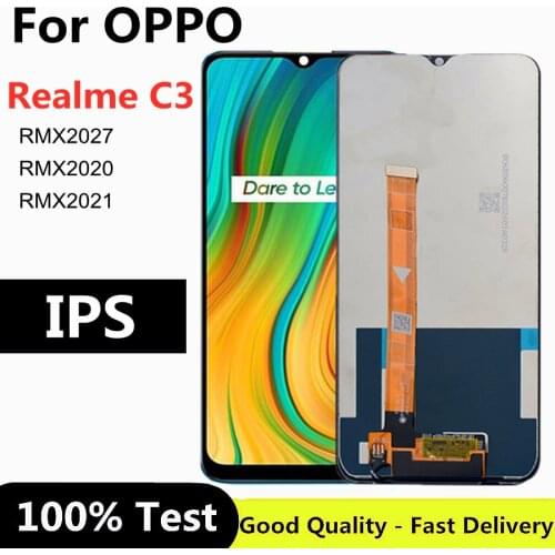 6.5" For OPPO Realme C3 LCD Display Touch Screen Digitizer Assembly for Oppo Realme C3 C 3 RMX2027 RMX2020 RMX2021 LCD
