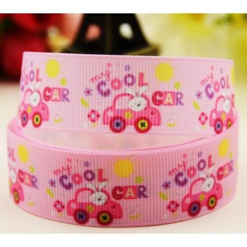 22mm 25mm 38mm 75mm Car Cartoon printed Grosgrain Ribbon party decoration 10 Yards X-02990