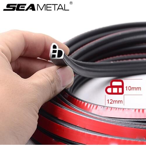 Car Seal Strip L-type Double Layer Auto Rubber Seal Strip Sealing Adhesive Sticker Noise Insulation Weatherstrip Car Accessories