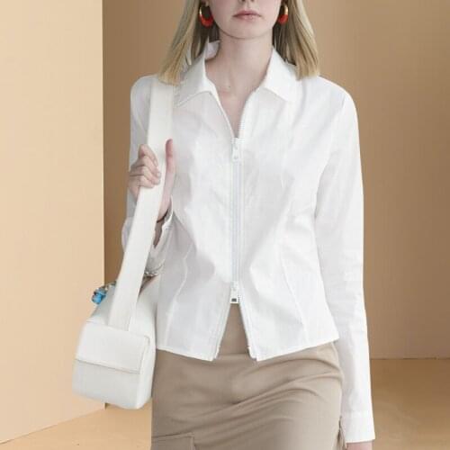 Blouses Women 2021 Fashion Summer Women Short Jacket White Blazer Womens Tops and Blouse Streetwear blusa feminina