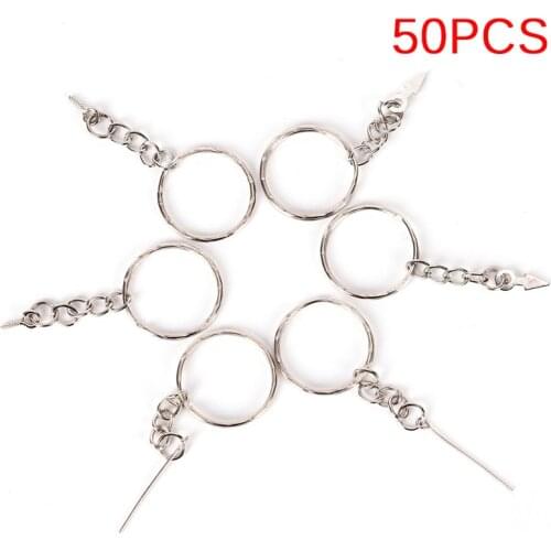Wholesale 50Pcs Key Chain Keyrings Split Rings With Screw Pin Arrow 25mm Jewelry DIY
