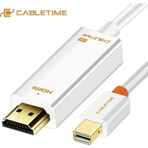CABLETIME 4K Mini DisplayPort dp to HDMI Adapter HDMI DP Cable for 1080P TV Laptop Computer MacBook pro C057