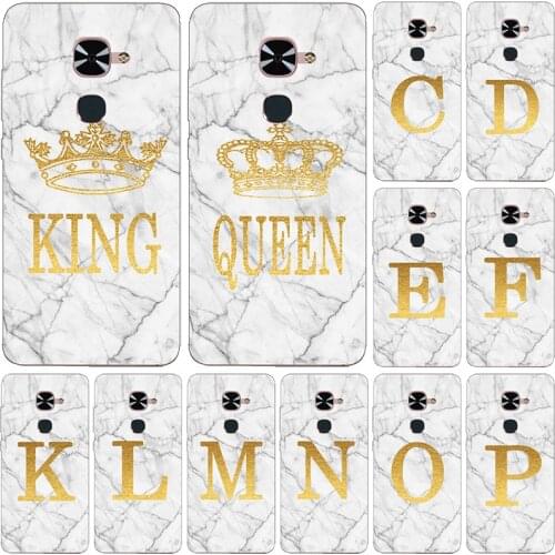 Phone Case For Letv LeEco Le S3 Lte 4G Helio X20 X626 X522 X622 White Marble Golden English Letter Fashion Name Back Cover Shell