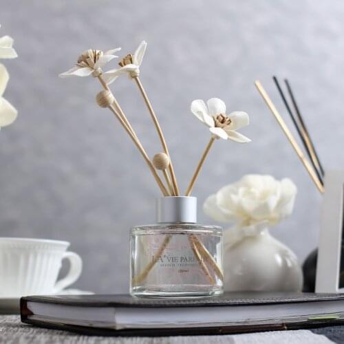 Natural Dried Flower Fragrance Oil Diffuser Aromatherapy Essential Wood-Ball Accessories Bedroom DIY Home Decor 120ml