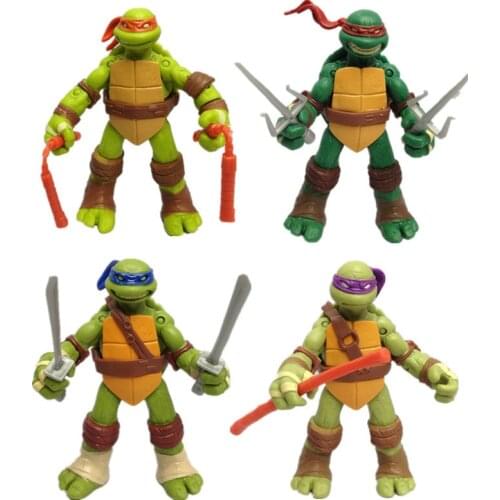 2020 New PVC 12CM Anime figures Leonardo Donatello Michelangelo Raphael action figures model turtles toy