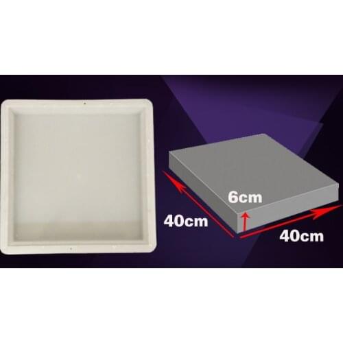 DIY Concrete Fence Mold Garden Pool Plastic Mold Square Block Brick Courtyard Antique Yard Pond Paving Molds 40x40x6cm