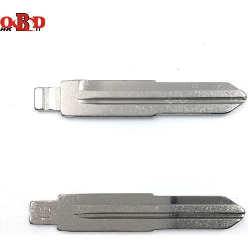 HKOBDII 10 pcs/lot Metal Blank Uncut Flip KD Remote Key Blade Type #15 for Hyundai for Kia for Suzuki for Jeep for Chevrolet