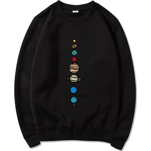 Planets Colour Hoodies Sweatshirts 2020 Autumn Winter Fleece Men Women High Quality Pullover Creative Design Funny Fashion Tops
