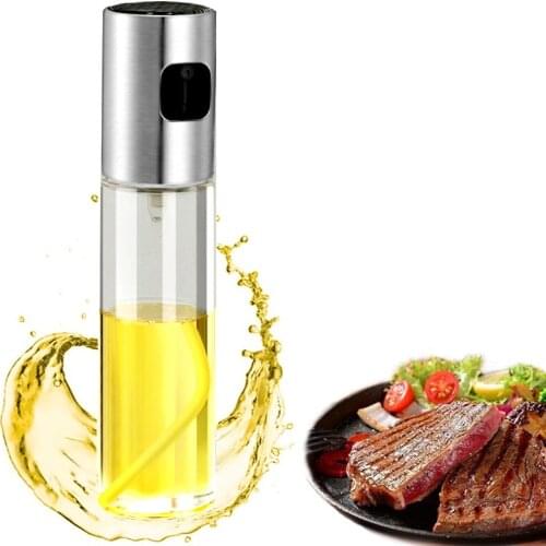 BBQ Kitchen Tools Oil Sprayer Liquid Pump Press Type Stainless Steel Or ABS Hygiene Bottle Head For Option 100ML Capacity
