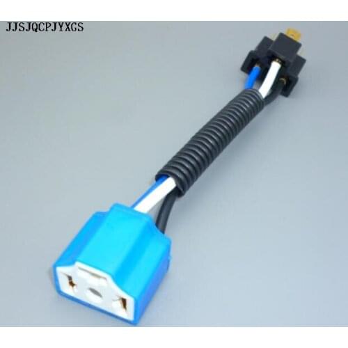 JJSJQCPJYXGS Car H4 Headlight Ceramic Bulb Holder Auto Halogen Bulb Socket Lamp Holders H4 Connector Plug Extension Wire