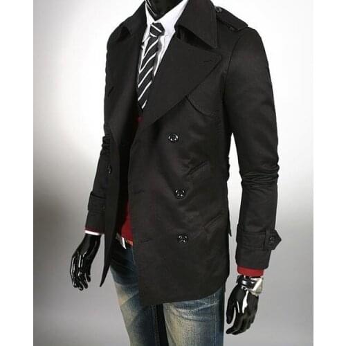 Korean trench coat mens coats