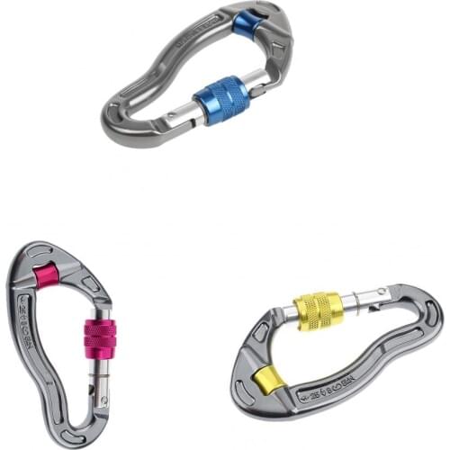 MagiDeal Outdoor Camping Multi-function Carabiner Screw Locking Mountaineering Climbing Aluminum Carabiner 25KN Survival