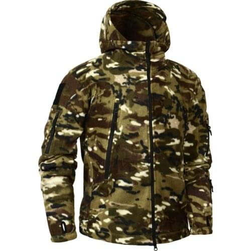 2021 Hot Autumn Winter Military Fleece Camouflage Tactical Mens Clothing Polar Warm Army Men Coat Outwear Hoodie Ventilation