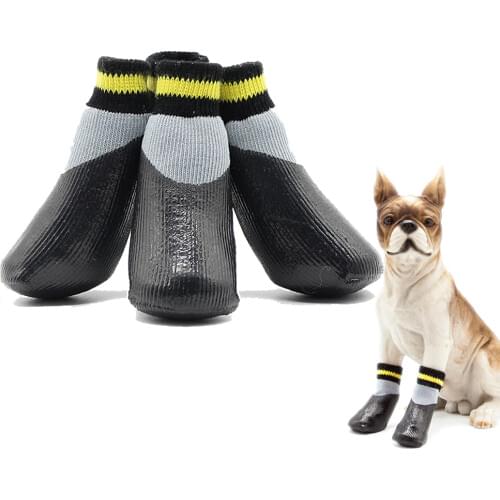 Pet Socks Outdoor Waterproof Nonslip Anti-stain Dog Cat Socks Boots Shoes Wth Rubber Sole Pet Paw Protector For Small Large Dog