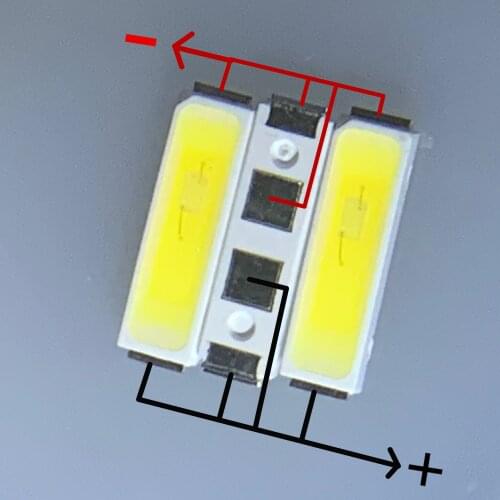 5000PCS/Lot Original For Lextar SMD LED 7020 3V 0.5W 50LM Backlight bead Cool White For LCD TV Backlight High quality PT70AA3 W