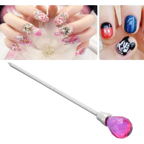 Professional Red Dotting Pen Nail Art Rhinestones Gems Picking Crystal Tools Pencil Pen Easily Pick Up Pen Manicure Tool