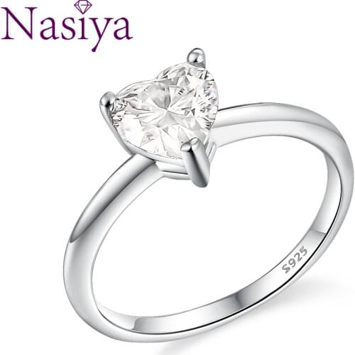 S925 Sterling Silver Ring Heart Shape Moissanite Engagement Rings for Women Moissanite Diamond Ring Luxury Jewelry