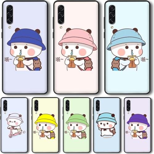 Cartoon milk tea bear Phone Case for Xiaomi Redmi Note 9 8 7 8A 7 7A 6A S2 K20 K30 8T 9S MI 9 8 CC9 F1 Pro silicone Cute case