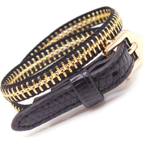 2019 Fashion Geometric Chain Punk Leather Bracelets for Women Concise Trendy Accessories Charm Bracelets Pulseras Mujer