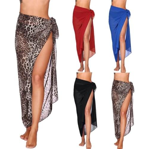 Womens Bikini Chiffon Swimwear Pareo Scarf Beach Cover Up Wrap Kaftan Sarong Beachwear Swimming Bikini Bathing suit women