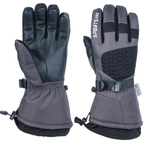 Winter Full Touch Screen PU Motorcycle Gloves Anti Slip Waterproof Windproof Thick Gloves For Skiing Cycling Gant Moto Homme