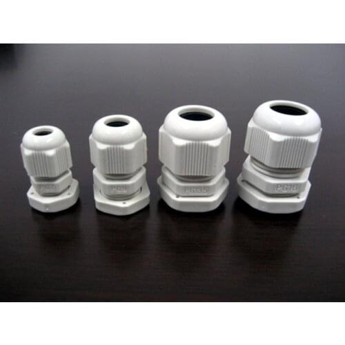 100pcs PG9 Waterproof Nylon Plastic Cable Gland Connector