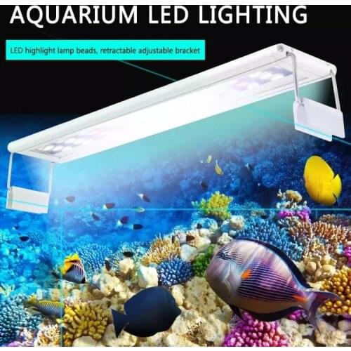 2021 Slim LEDs Aquarium Lighting Aquatic Plant Light 18-75CM Extensible Waterproof Clip on Lamp For Fish Tank AC90-260V